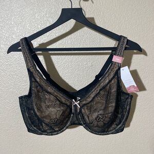 Cacique Black Lace Underwire Bra